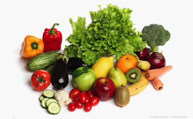Gesunde Ernährung mit frischem Gemüse