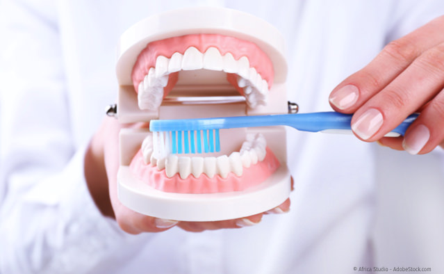 Demo Zähneputzen beim Zahnarzt für Schulkinder